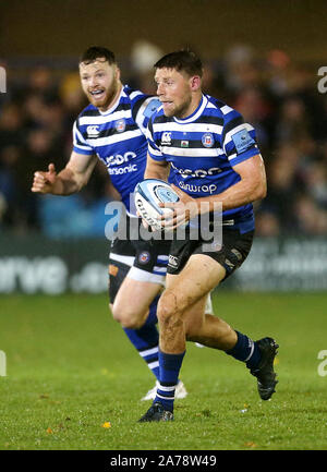 Bath Rhys Priestland (destra) Foto Stock