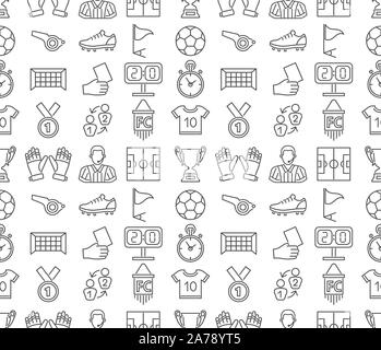 Soccer Football Pattern senza giunture Illustrazione Vettoriale