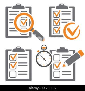 Istruzione Set Test, Elenco di controllo Illustrazione Vettoriale