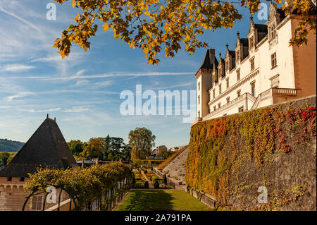 Il castello "Château de Pau' in autunno, Pau, Francia Foto Stock