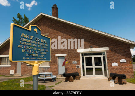 War of 1812 museo a Plattsburgh NY Foto Stock