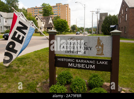 Saranac Laboratory Museum a Lake Saranac New York Foto Stock