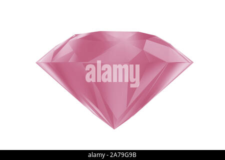 Diamond sapphire isolati su sfondo bianco Foto Stock