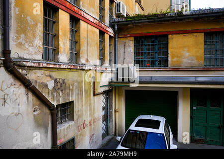 Complesso residenziale costruito nel 'american style' nel 1946, dall'architetto Vladimir Šubic, Lubiana, Slovenia Foto Stock