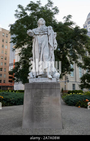 Louis XVI statua nel centro di Louisville kentucky NEGLI STATI UNITI Foto Stock