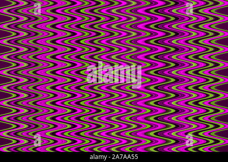 Un abstract ondulata psichedelica immagine di sfondo. Foto Stock