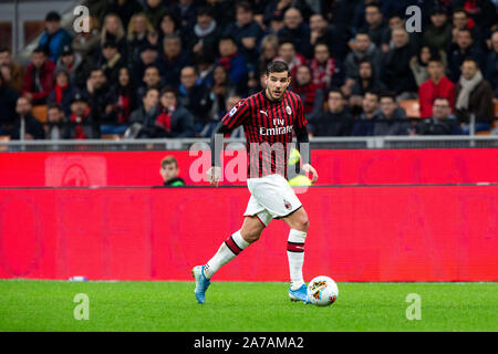 Milano, Italia. 31 ott 2019. Theo Hernandez (Milano)durante l'AC Milan vs Spal, italiano di calcio di Serie A del campionato Gli uomini in Milano, Italia, 31 Ottobre 2019 - LPS/Francesco Scaccianoce Credito: Francesco Scaccianoce/LP/ZUMA filo/Alamy Live News Foto Stock