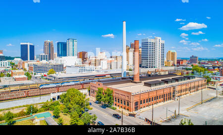 Birmingham, Alabama, Stati Uniti d'America lo skyline di antenna. Foto Stock