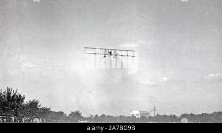 Caproni aereo che ha appena arrivati al Polo Grounds, Washington, D.C. da Langley Field, Virginia ca. 1917 Foto Stock