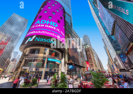 Time Square e Broadway a New York, Stati Uniti d'America Foto Stock