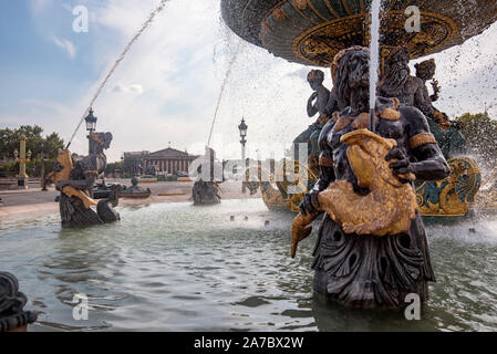 Fontane della Plaza de la Concordia Foto Stock
