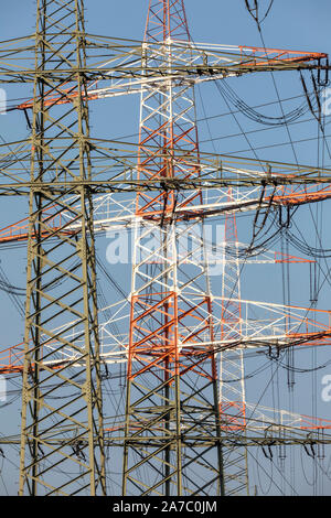 L'ex miniera di carbone del Walsum colliery, albero 1, sul sito dell'Duisburg-Walsum impianto alimentato a carbone, Foto Stock