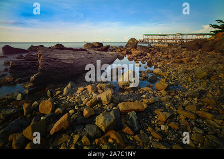 Bellissima vista del Dataran Bengkoka Pitas, Sabah, Malaysia Foto Stock