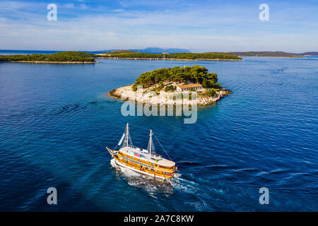 Isola di Lesina, sull isola di Hvar Croazia Foto Stock