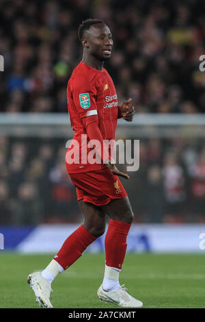 Il 30 ottobre 2019, Anfield, Liverpool, in Inghilterra; Carabao Cup, Liverpool v Arsenal : Naby Keita (8) di Liverpool durante la gameCredit: Mark Cosgrove/news immagini Foto Stock