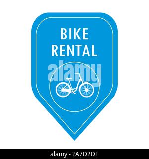 Noleggio di biciclette icona,isolati su sfondo bianco,illustrazione vettoriale Illustrazione Vettoriale