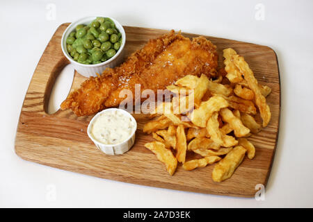 Viste generali di Harry's Fish & Chip shop a Chichester, West Sussex, Regno Unito. Foto Stock