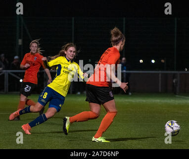 Glasgow, Scotland, Regno Unito. 31 ottobre 2019: una donna Champions League Round di 16 tra Glasgow City e Brondby SE. Città ha vinto il gioco. Foto Stock