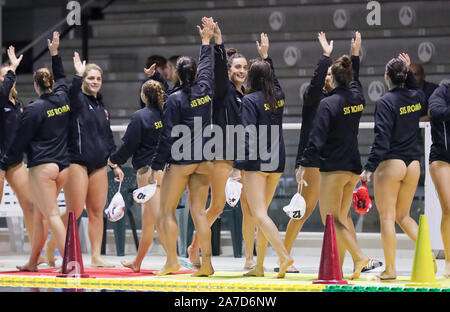 Sis roma durante il sis Roma vs esilio SG, Roma, Italia, 31 ott 2019, pallanuoto Waterpolo Eurolega campionato delle donne Foto Stock