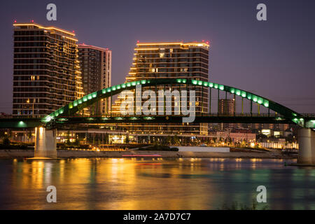 Il vecchio ponte di Sava a Belgrado. Belgrado, Belgrado, Serbia. Foto Stock