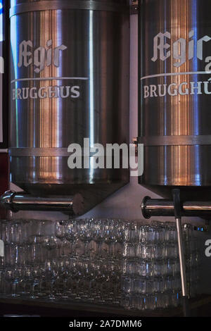 AEgisgarður, birra artigianale in fabbrica a Reykjavik, Icleand Foto Stock