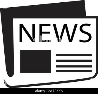 Icona news su sfondo bianco in stile appartamento. cartoon icona news per il vostro web site design, logo, app, UI. news simbolo. Illustrazione Vettoriale