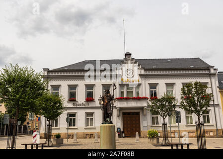 Il municipio storico in Elsterberg cittadina nei pressi di Greiz città in Germania Foto Stock