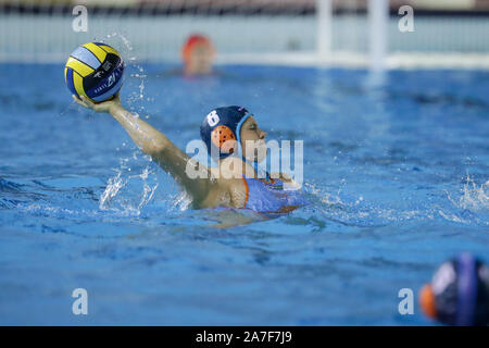 Roma, Italia. 1 Nov, 2019. Garda (dunaujvaros)durante il Kinef Kirishi Surgutneftegas vs Dunaujvaros, pallanuoto Eurolega campionato delle donne in Roma, Italia, 01 novembre 2019 - LPS/Luigi Mariani Credito: Luigi Mariani/LP/ZUMA filo/Alamy Live News Foto Stock