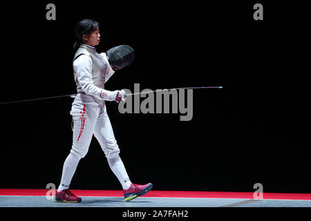 La linea Cube Shibuya, Tokyo, Giappone. 2° Nov, 2019. Sumire Tsuji, 2 novembre 2019 - Scherma : tutto il Giappone campionati di scherma femminile finale di lamina in corrispondenza della linea Cube Shibuya, Tokyo, Giappone. Credito: YUTAKA AFLO/sport/Alamy Live News Foto Stock