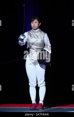 La linea Cube Shibuya, Tokyo, Giappone. 2° Nov, 2019. Sumire Tsuji, 2 novembre 2019 - Scherma : tutto il Giappone campionati di scherma femminile finale di lamina in corrispondenza della linea Cube Shibuya, Tokyo, Giappone. Credito: YUTAKA AFLO/sport/Alamy Live News Foto Stock