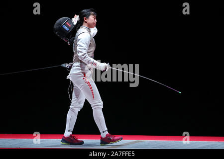 La linea Cube Shibuya, Tokyo, Giappone. 2° Nov, 2019. Sumire Tsuji, 2 novembre 2019 - Scherma : tutto il Giappone campionati di scherma femminile finale di lamina in corrispondenza della linea Cube Shibuya, Tokyo, Giappone. Credito: YUTAKA AFLO/sport/Alamy Live News Foto Stock