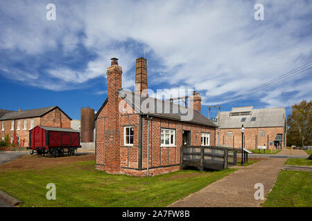 Il sale di Lion funziona ultima rimanendo aperta pan funziona sale Marston, Northwich, Cheshire. chiuso 1986 ora conservata come un museo, ufficio responsabili Foto Stock