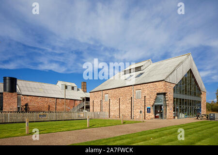 Il sale di Lion funziona ultima rimanendo aperta pan funziona sale Marston, Northwich, Cheshire. chiuso 1986 ora conservata come un museo, Foto Stock