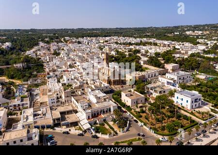 Vista aerea, vista città, Santa Maria di Leuca, provincia di Lecce, Salentische Peninsel, Puglia, Italia Foto Stock