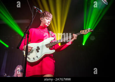 Manchester, Regno Unito. 01 novembre 2019. Eseguire Honeyblood al Manchester Academy 3 sulla loro In Plain Sight tour DEL REGNO UNITO, Manchester 2019-11-01 Foto Stock