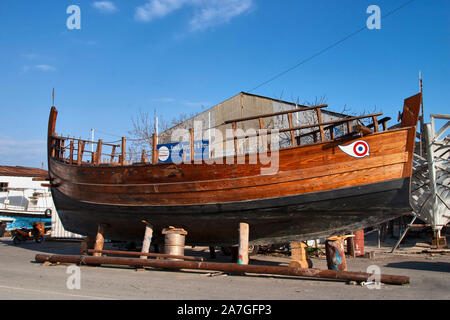 Cipro, la molla Lemnasos (Limassol), nave Kerynia, 1200BC replica Foto Stock