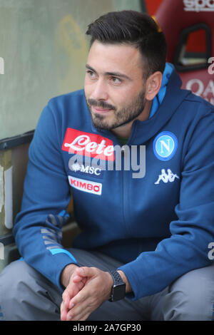 Roma, Italia. 02Nov, 2019. Roma, Italia - 2 Novembre 2019: Ancelotti Davide (Napoli) durante il campionato italiano di una partita di calcio 11 tra As Roma vs SSC Napoli, allo Stadio Olimpico di Roma. Credit: Indipendente Agenzia fotografica/Alamy Live News Foto Stock