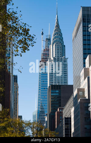 East 42th Street shot da un cavalcavia, Midtown Manhattan, NYC Foto Stock