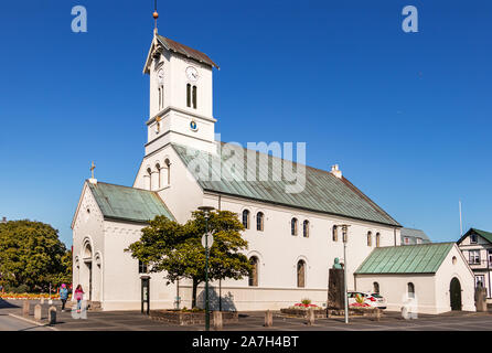 La Cattedrale di Reykjavik - Chiesa luterana a Reykjavik, Islanda. Foto Stock