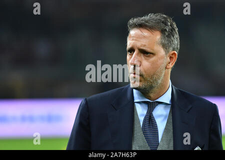 Fabio Paratici, direttore sportivo Juventus FC durante la serie di una partita di calcio tra Torino FC e la Juventus FC allo Stadio Grande Torino il 2 ° novembre, 2019 a Torino, Italia. Foto Stock