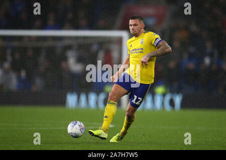 Cardiff, Regno Unito. 02Nov, 2019. Harlee Decano della città di Birmingham in azione. EFL Skybet partita in campionato, Cardiff City v Birmingham City a Cardiff City Stadium di sabato 2 novembre 2019. Questa immagine può essere utilizzata solo per scopi editoriali. Solo uso editoriale, è richiesta una licenza per uso commerciale. Nessun uso in scommesse, giochi o un singolo giocatore/club/league pubblicazioni. pic da Andrew Orchard/Andrew Orchard fotografia sportiva/Alamy Live news Credito: Andrew Orchard fotografia sportiva/Alamy Live News Foto Stock