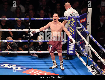 Manchester, Regno Unito. 02Th Nov, 2019. Anthony crolla vs Frank Urquiaga - Concorso leggero a Manchester Arena di Sabato, 02 novembre 2019 a Manchester Regno Unito. Credito: Taka G Wu/Alamy Live News Foto Stock