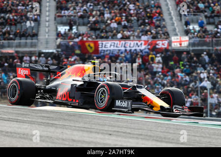 Austin, Texas, Stati Uniti d'America. 2° Nov, 2019. Scuderia Toro Rosso driver Honda Alexander Albon (23) della Thailandia in azione durante il periodo della Formula 1 Emirati Arabi Uniti Grand Prix la sessione di qualifica che si svolgerà sul circuito delle Americhe racetrack in Austin, Texas. Credito: Dan Wozniak/ZUMA filo/Alamy Live News Foto Stock