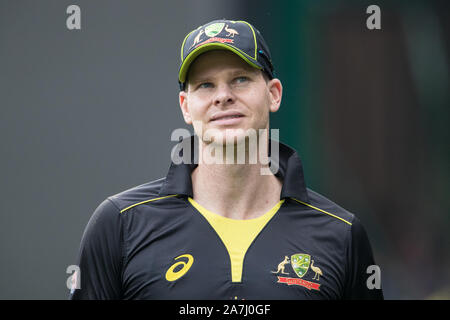 Sydney, Australia. 03 Nov, 2019. Steve Smith di Australia durante il Gillette T20 Serie Internazionale match tra Australia e il Pakistan a a Sydney Cricket Ground, Sydney, Australia. Foto di Peter Dovgan. Credit: UK Sports Pics Ltd/Alamy Live News Foto Stock