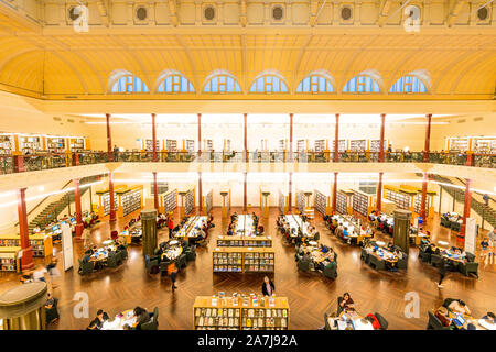 La biblioteca dello stato a Melbourne, Victoria. Foto Stock