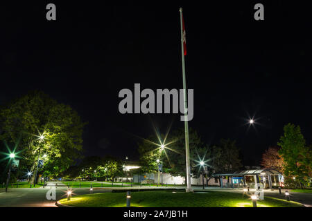 VANCOUVER, BC, Canada - Ott 05, 2019: atrio principale sul campus UBC di notte. Foto Stock