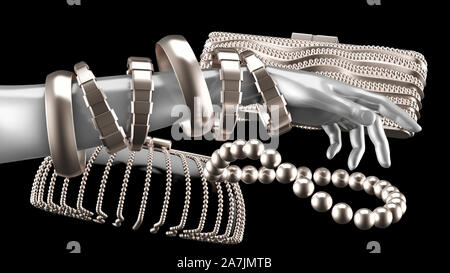 Accessori. 3d'Illustrazione 3D rendering Foto Stock