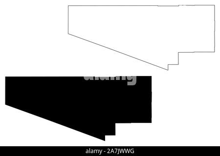 Pima County, in Arizona (USA County, Stati Uniti d'America,USA, Stati Uniti, US) mappa illustrazione vettoriale, scribble schizzo Pima mappa Illustrazione Vettoriale