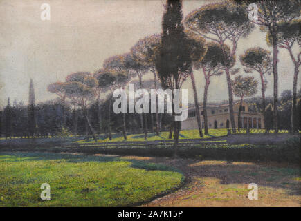 Aleksander Gierymski (1850-1901). Pittore polacco. Alberi di pino di Villa Borghese a Roma, ca.1900. Xix secolo il polacco galleria d'Arte (Museo Sukiennice). Museo Nazionale di Cracovia. La Polonia. Foto Stock