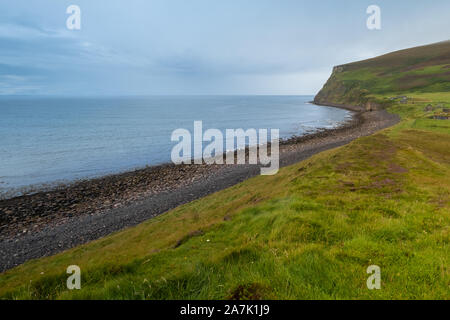 Rackwick Bay, una borgata crofting sull isola di Hoy e considerato uno dei luoghi più belli di Orkney, Scozia Foto Stock